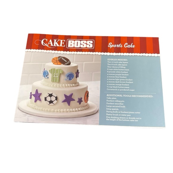 Cake Boss 28 Piece Sports Cake Kit Cookie Cutters New (opened box) Never Used - Picture 6 of 10